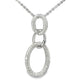 Diamonds Pendant Necklace - 14kt White Gold