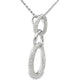 Diamonds Pendant Necklace - 14kt White Gold