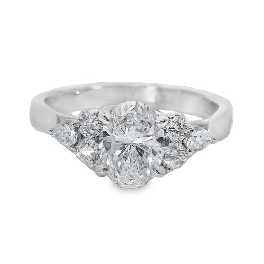 Natural GIA Diamonds Engagement Ring - Platinum