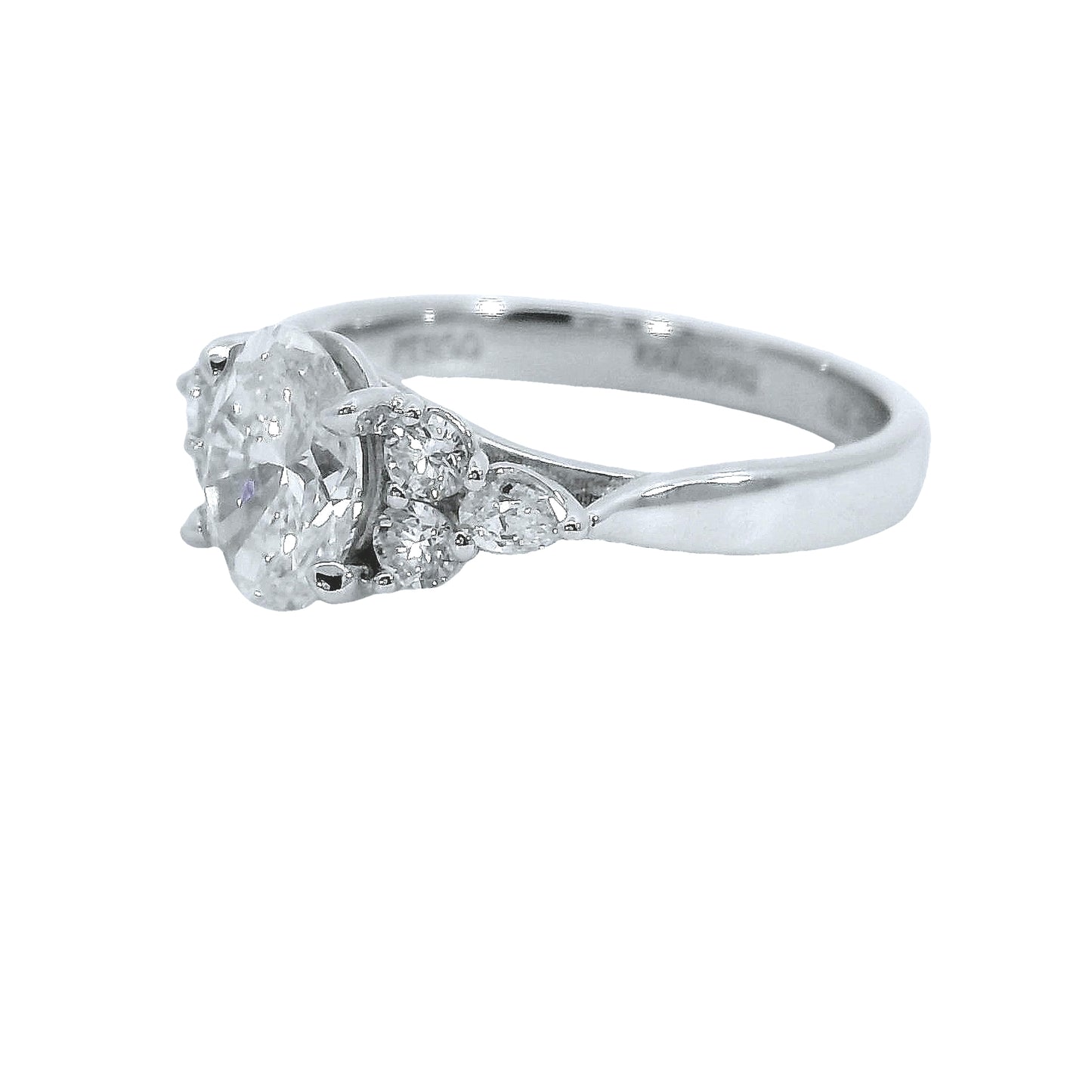 Natural GIA Diamonds Engagement Ring - Platinum