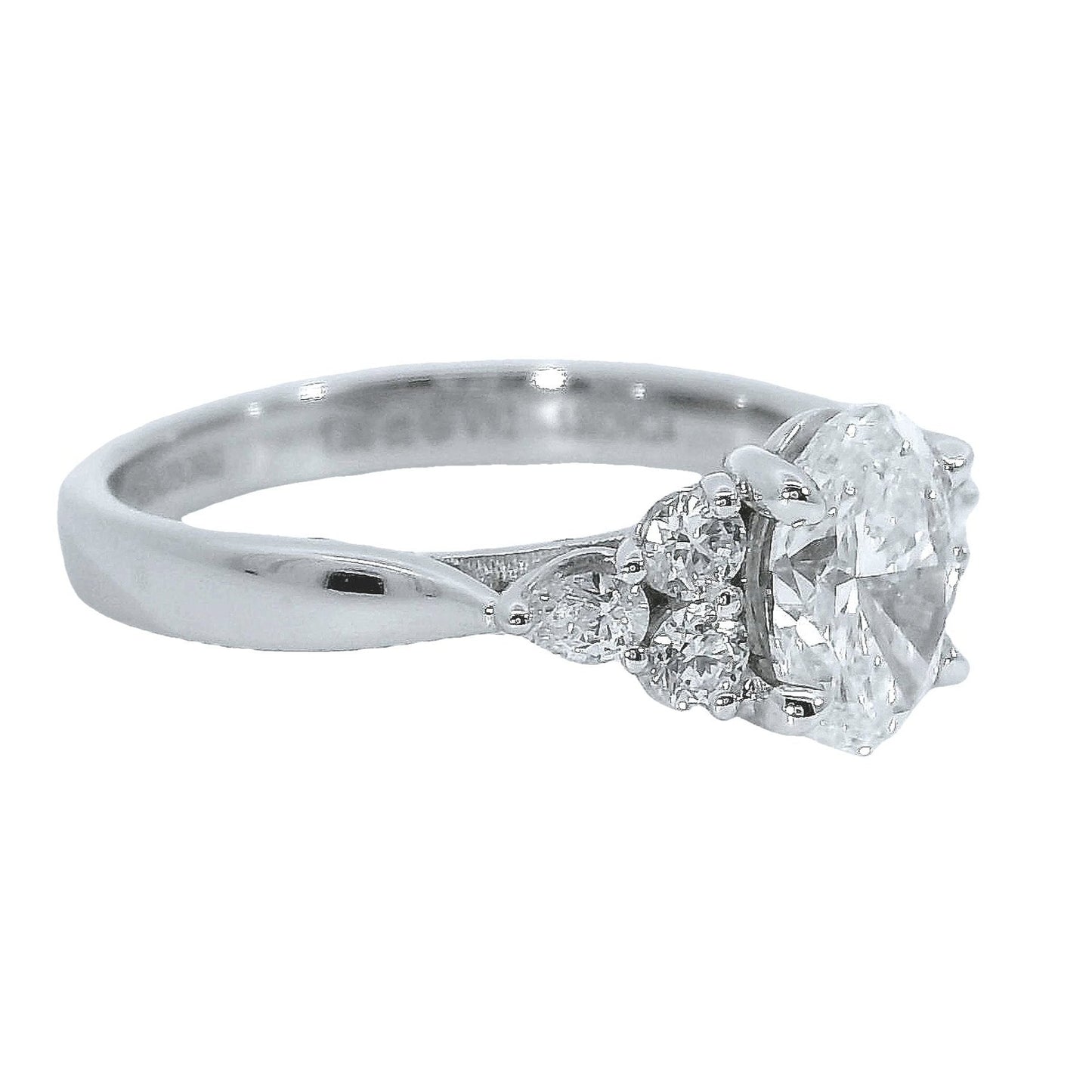 Natural GIA Diamonds Engagement Ring - Platinum