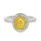 Fancy Yellow Natural Diamonds - 18kt White Gold
