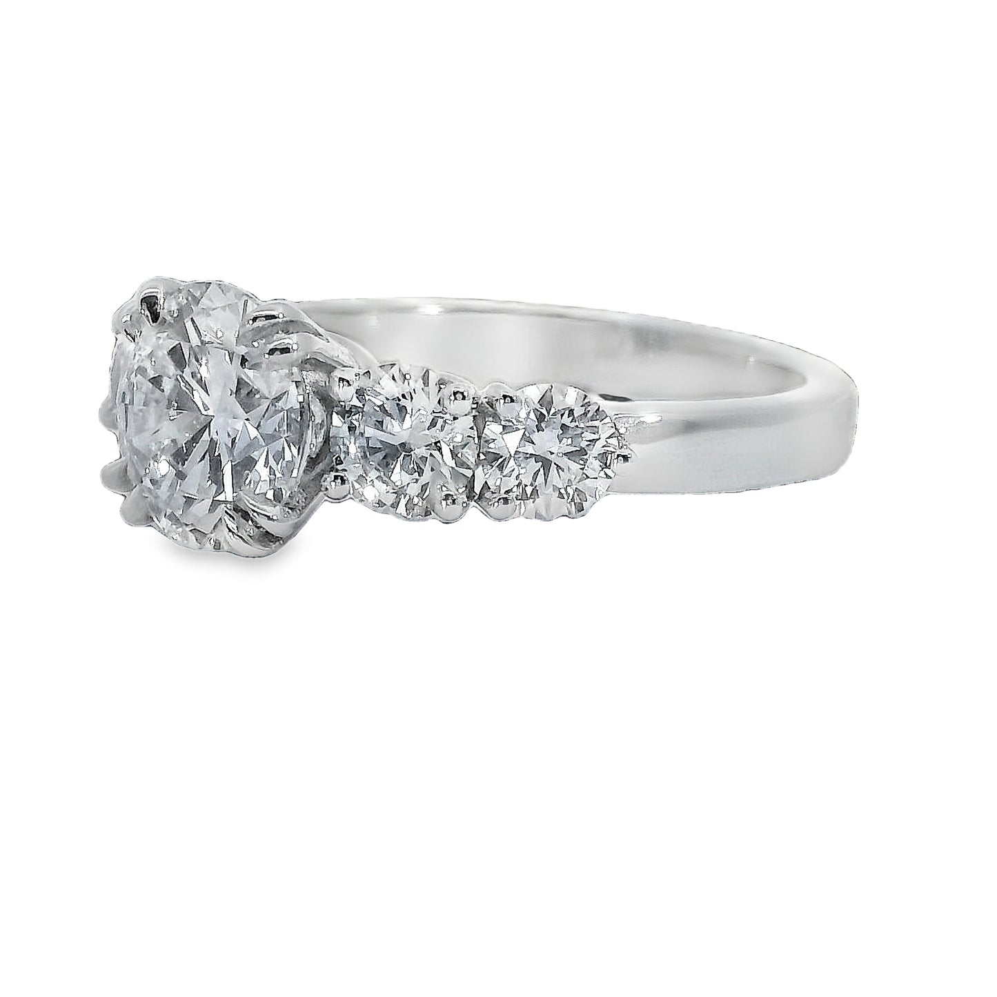Natural GIA Diamonds Engagement Ring - Platinum