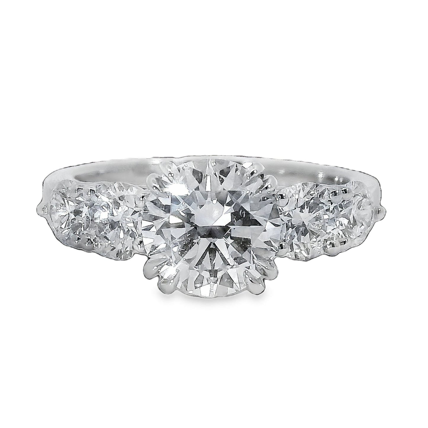 Natural GIA Diamonds Engagement Ring - Platinum