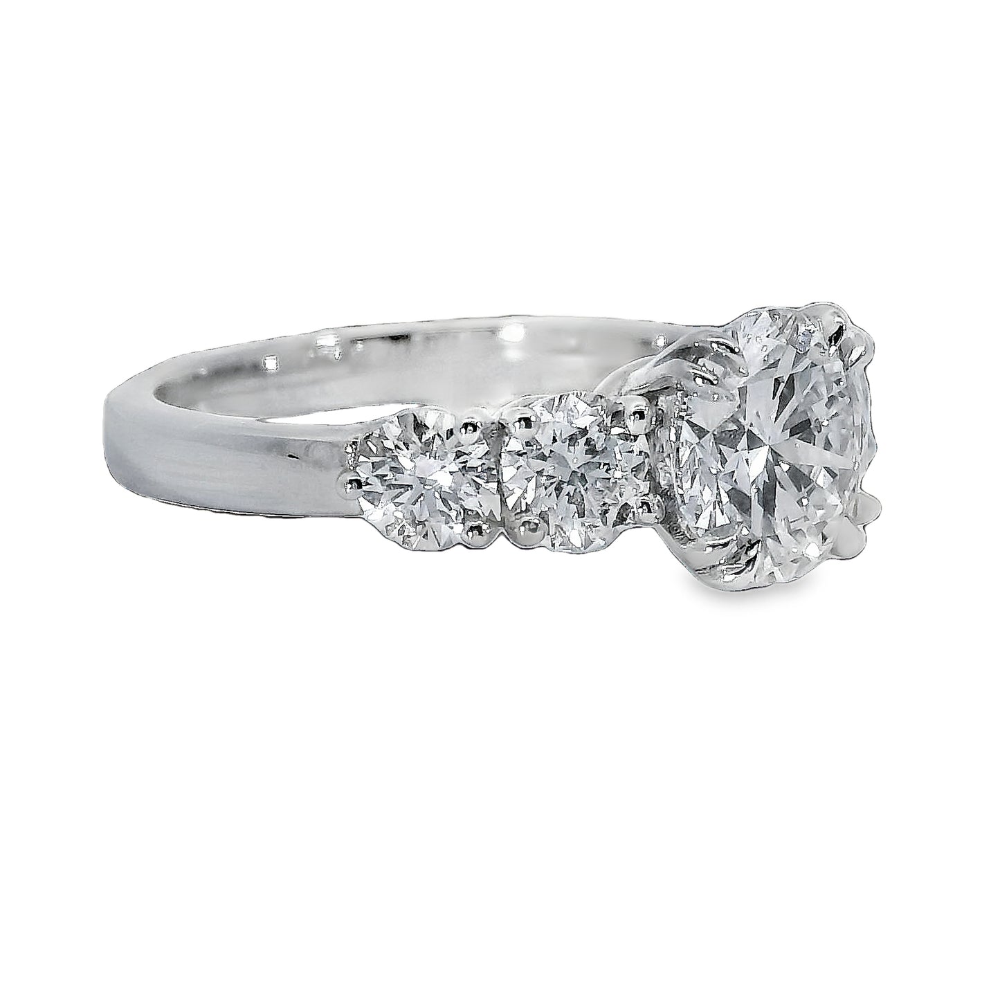 Natural GIA Diamonds Engagement Ring - Platinum