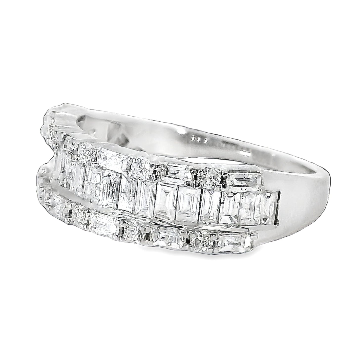 Natural Diamond Engagement Ring - 14kt White Gold