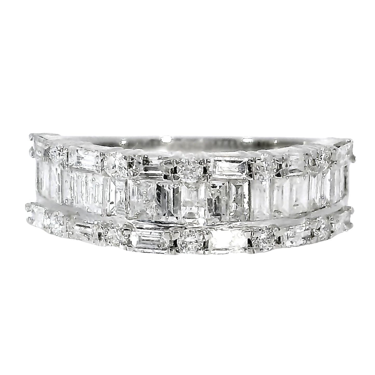 Natural Diamond Engagement Ring - 14kt White Gold
