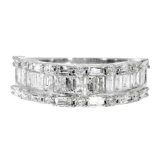 Natural Diamond Engagement Ring - 14kt White Gold