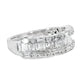 Natural Diamond Engagement Ring - 14kt White Gold
