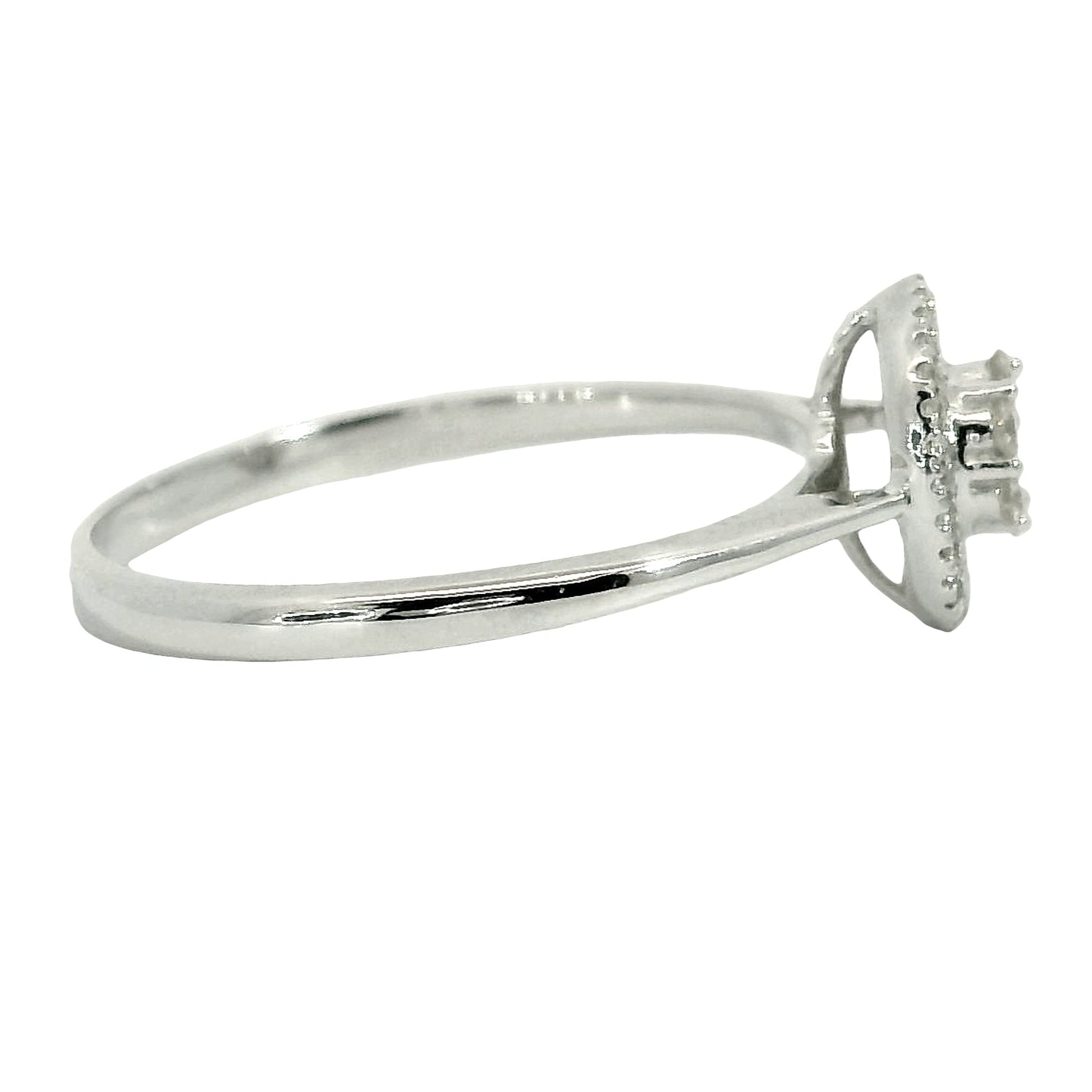 Natural Diamond Ring - 18kt White Gold