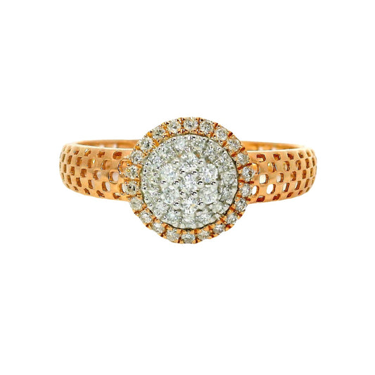 Natural Diamond Ring - 18kt Rose Gold