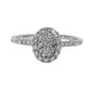 Natural Diamond Ring - 18kt White Gold