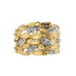 Natural Diamonds Ring - 14kt Yellow Gold