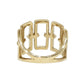 Natural Diamonds Ring - 14kt Yellow Gold