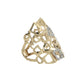 Natural Diamonds Ring - 14kt Yellow Gold