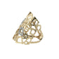 Natural Diamonds Ring - 14kt Yellow Gold