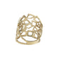 Natural Diamonds Ring - 14kt Yellow Gold