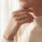 Natural Diamonds Ring - 14kt Yellow Gold
