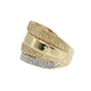 Natural Diamonds Ring - 14kt Yellow Gold