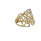 Natural Diamonds Ring - 14kt Yellow Gold