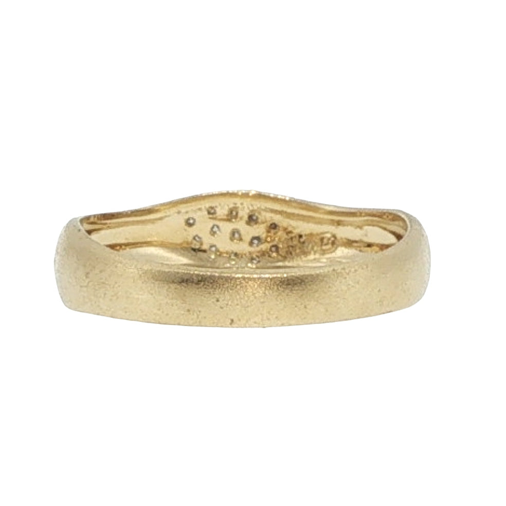 Natural Diamonds Ring - 14kt Yellow Gold