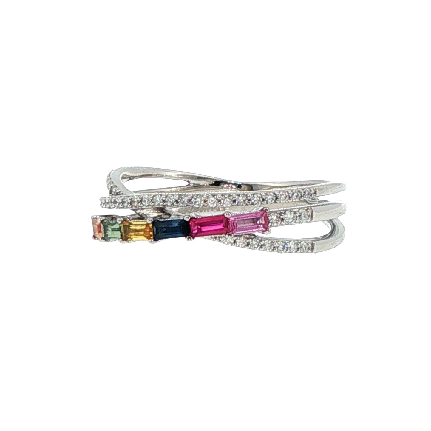 Diamond and Sapphiress - 14kt White Gold
