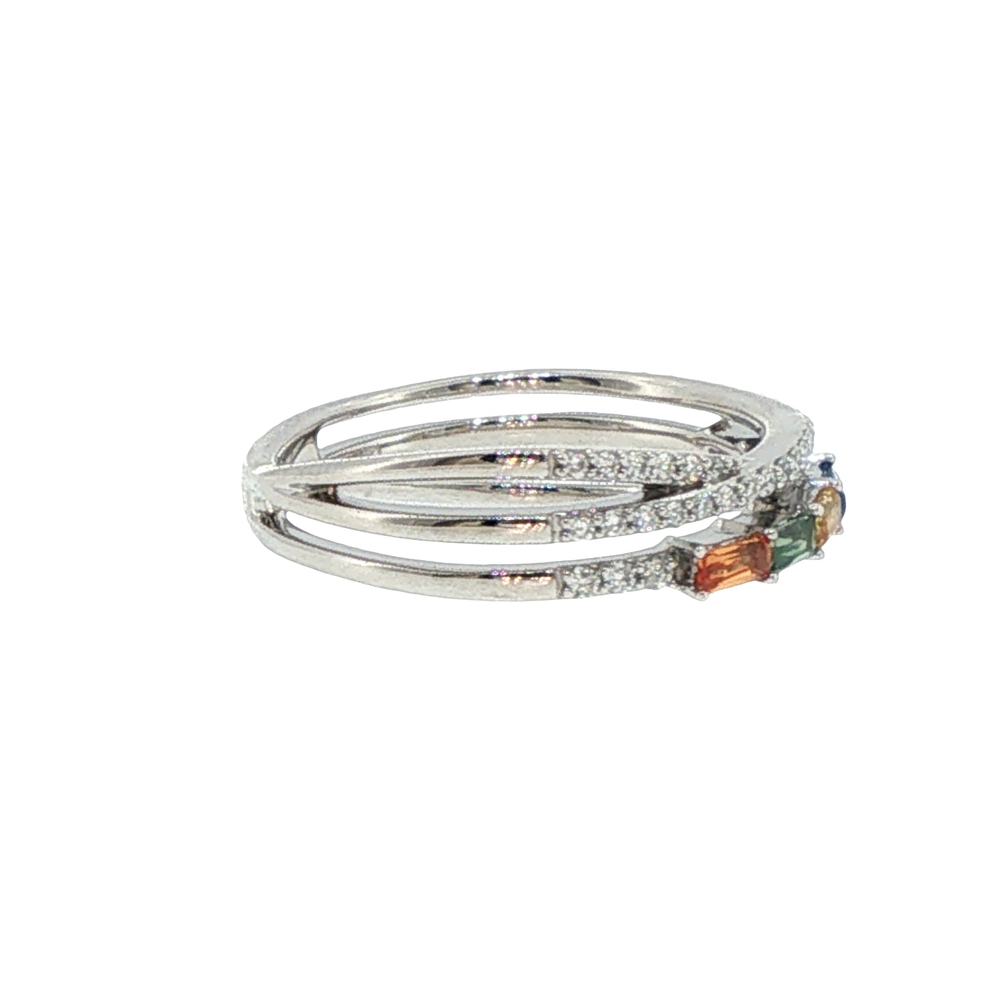 Diamond and Sapphiress - 14kt White Gold
