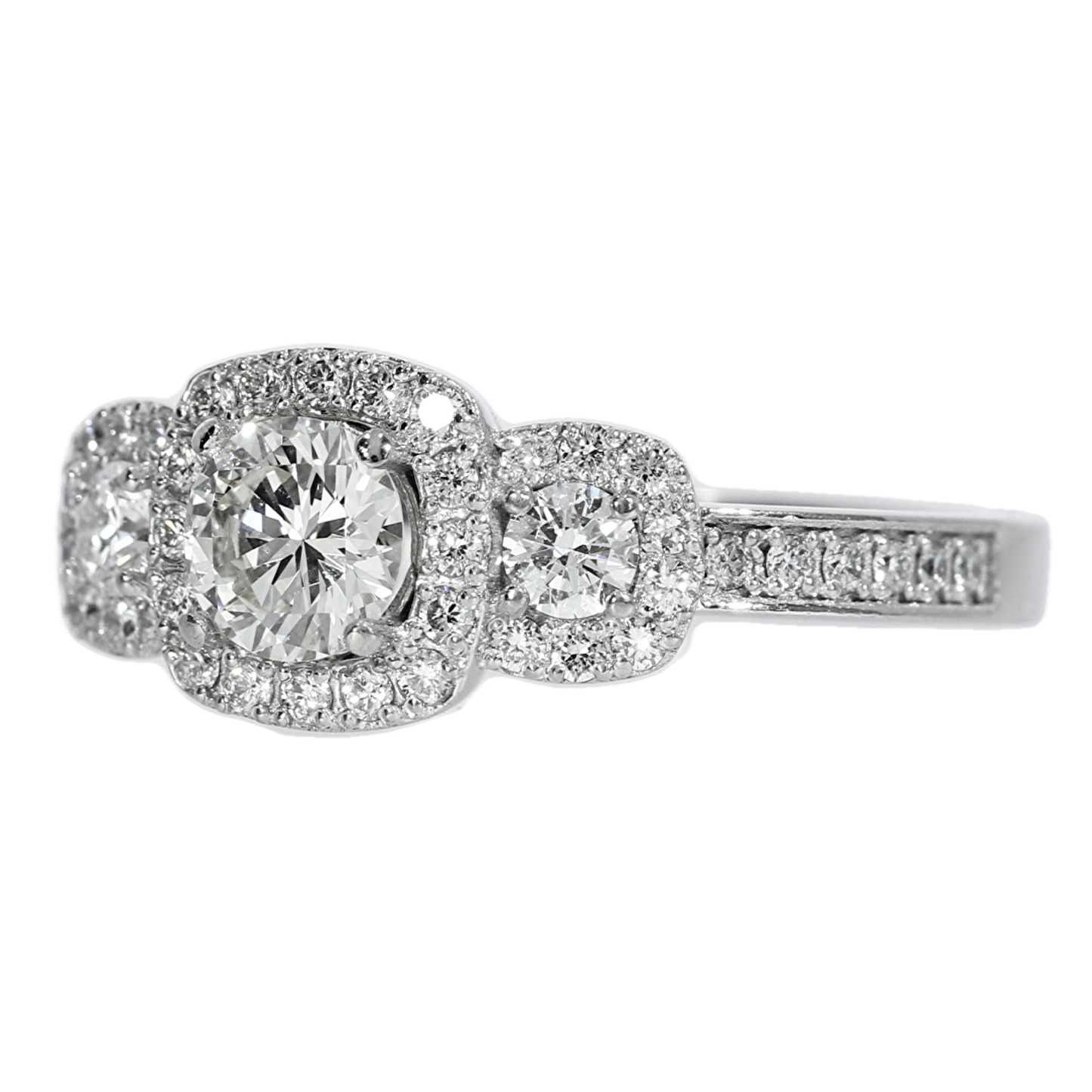 GIA Diamond Engagement Ring - 18kt White Gold