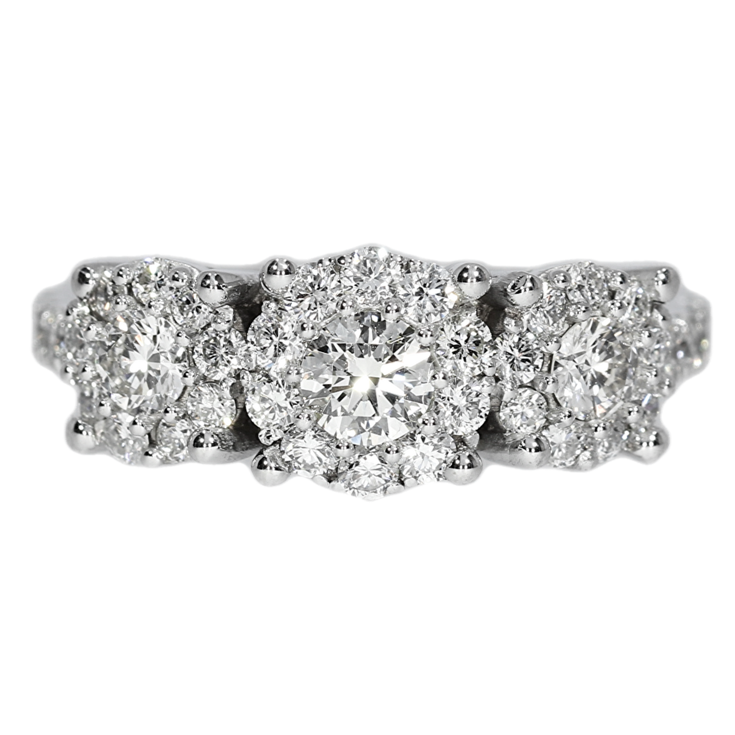 Diamond Engagement Ring - 18kt White Gold