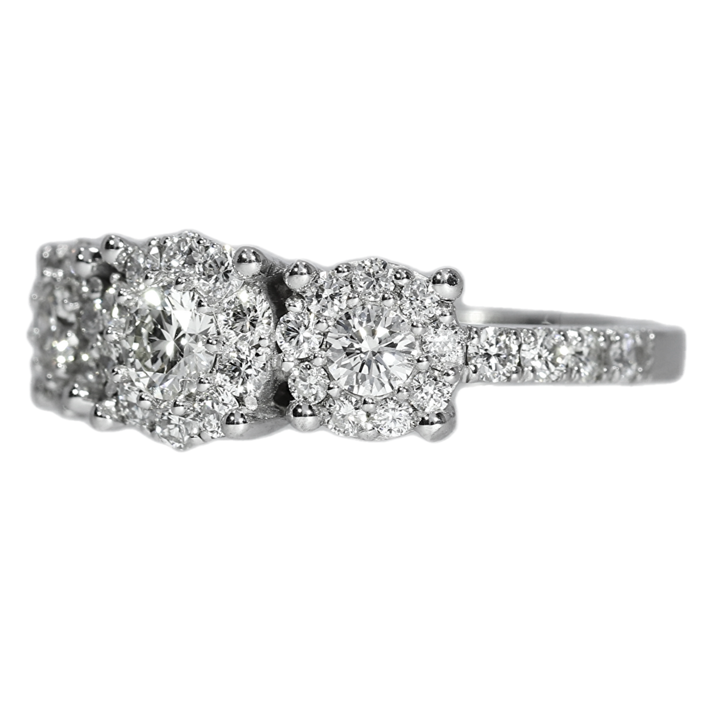 Diamond Engagement Ring - 18kt White Gold