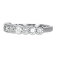 Half-Ribbon Diamond Ring - 18kt White Gold