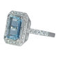 Aquamarine and Diamond Ring - 18kt White Gold
