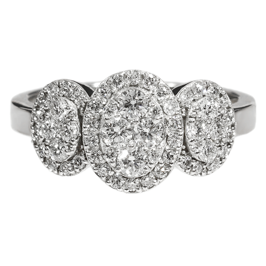Diamond Engagement Ring - 18kt White Gold