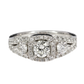 Natural GIA Diamond Engagement Ring - 18kt White Gold