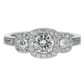 GIA Diamond Engagement Ring - 18kt White Gold