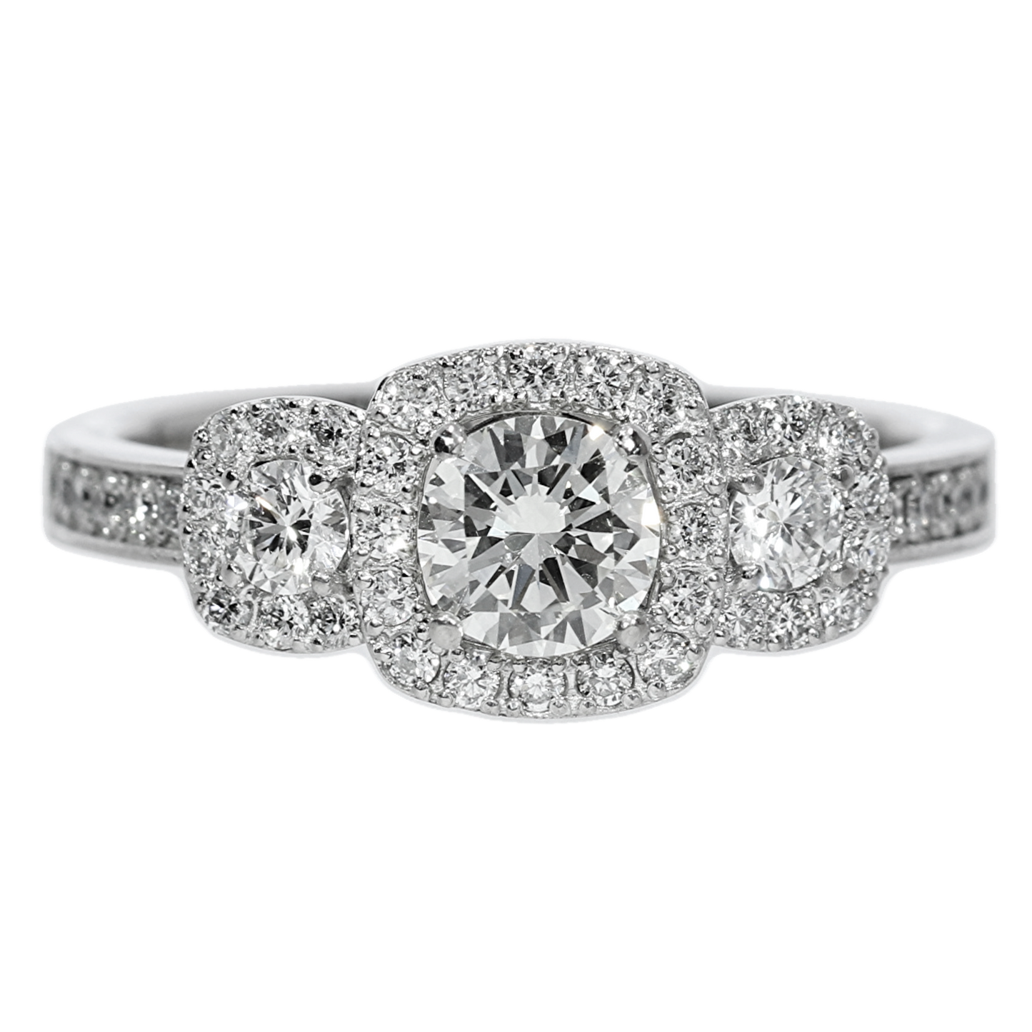 GIA Diamond Engagement Ring - 18kt White Gold
