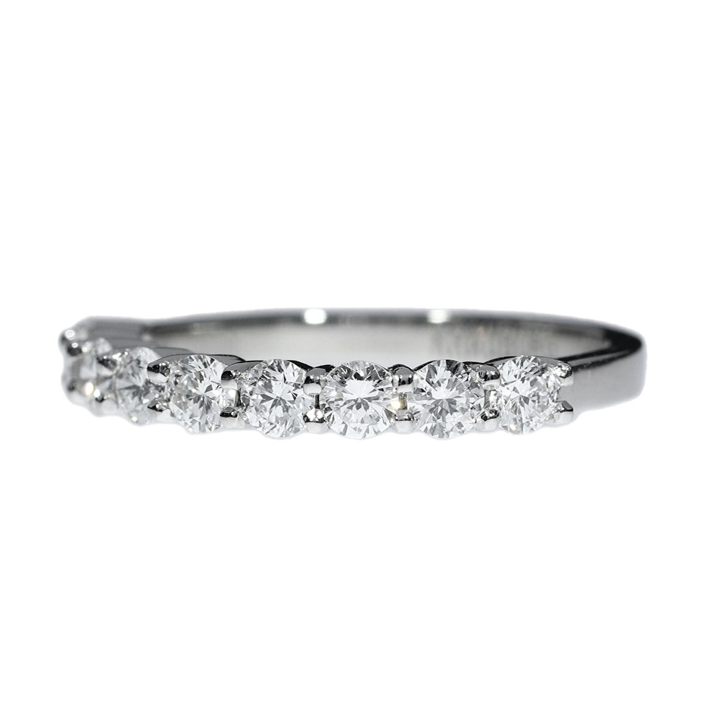 Half-Ribbon Diamond Ring - Platinum
