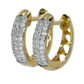 Hoop Diamond Earrings - 18kt Yellow Gold