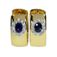 Sapphire and Diamond Earrings - 18kt Yellow Gold