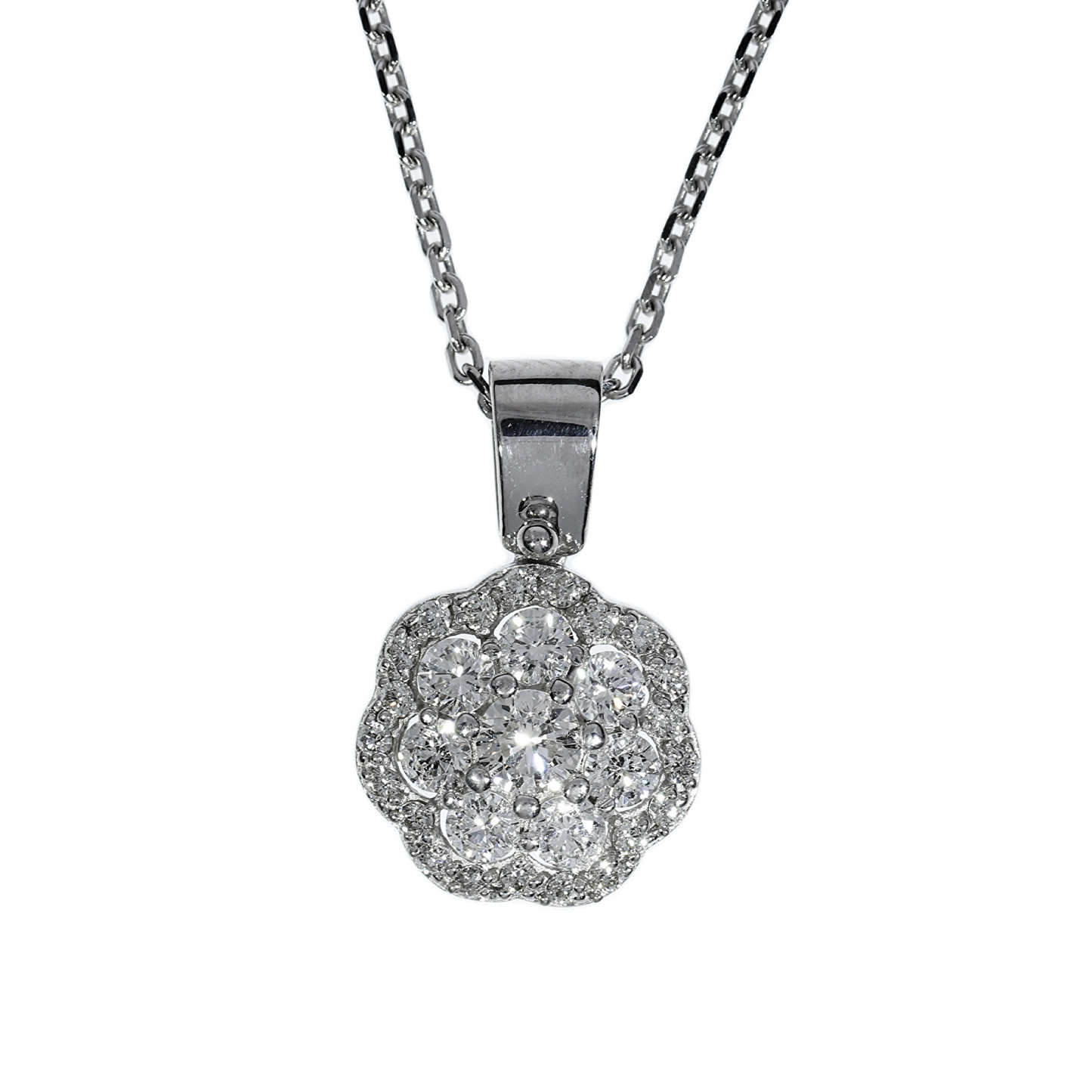 Diamond Pendant - 18kt White Gold