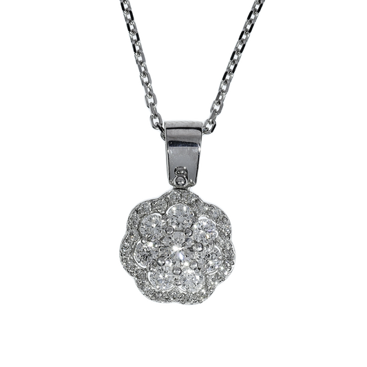 Diamond Pendant - 18kt White Gold