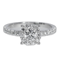 GIA Natural Diamond Engagement Ring - Oro Blanco 18kt
