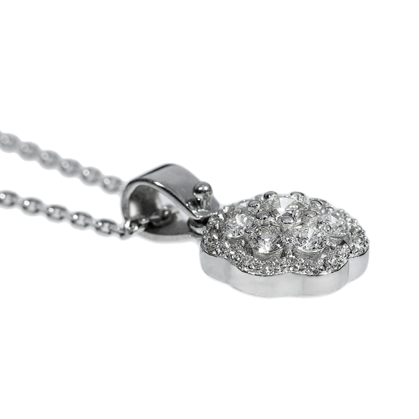 Diamond Pendant - 18kt White Gold