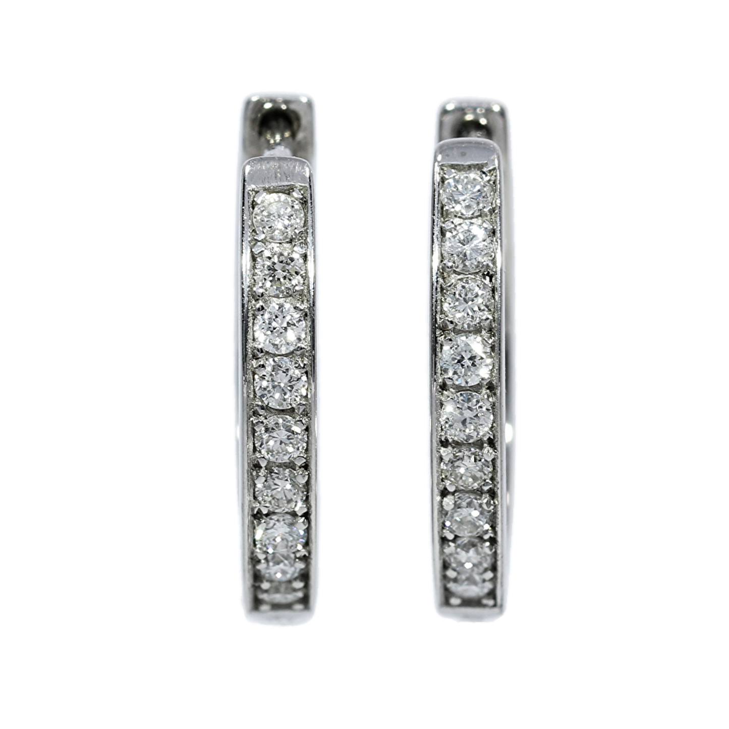 Diamond Earrings - 18kt White Gold