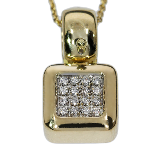 Diamond Pendant - 18kt Yellow Gold