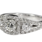 Natural GIA Diamond Engagement Ring - 18kt White Gold