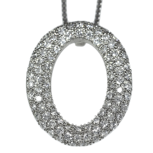 Diamond Pendant - 18kt White Gold
