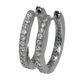 Hoop Diamond Earrings - 18kt White Gold