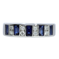 Sapphire and Diamond Ring - 18kt White Gold