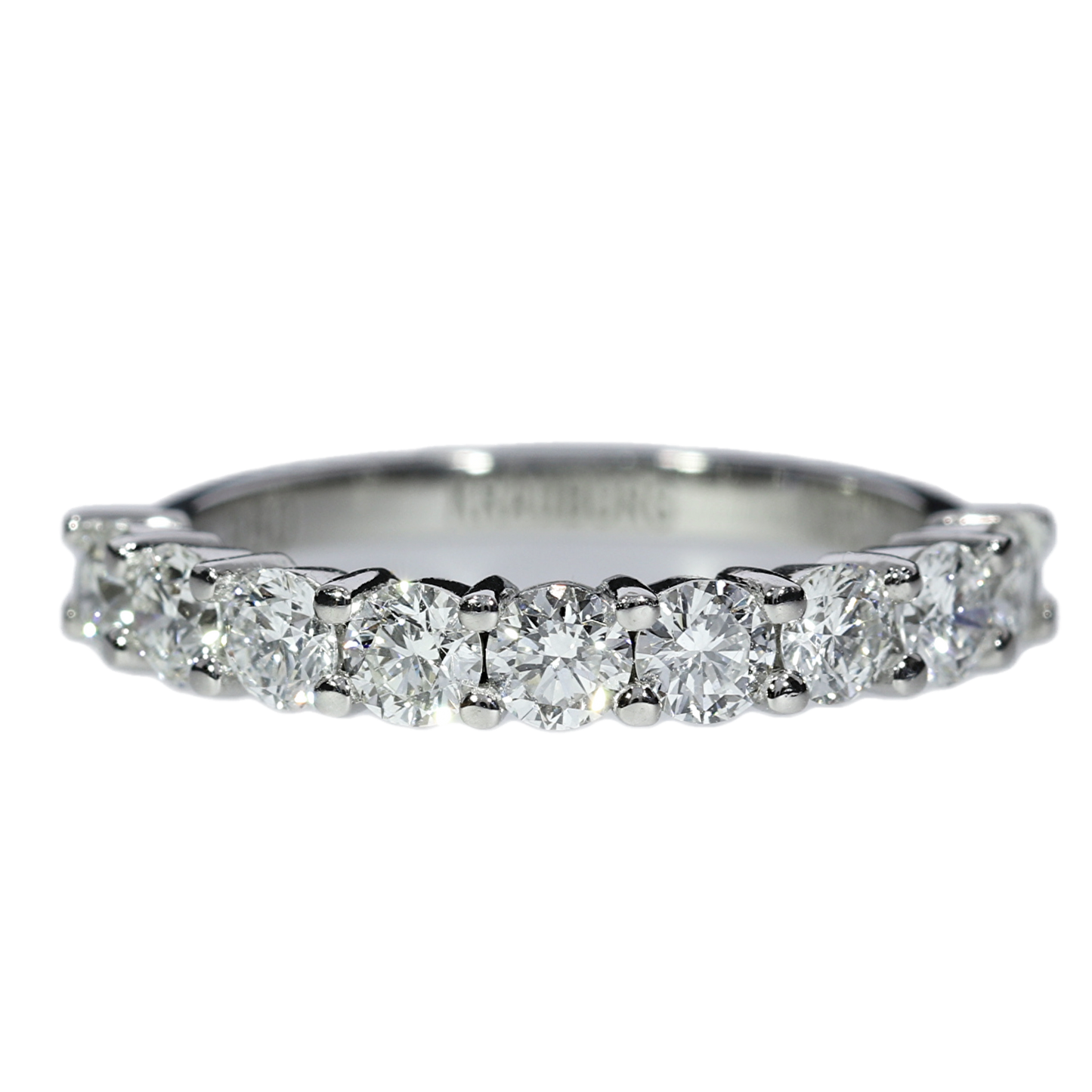Half-Ribbon Diamond Ring - Platinum